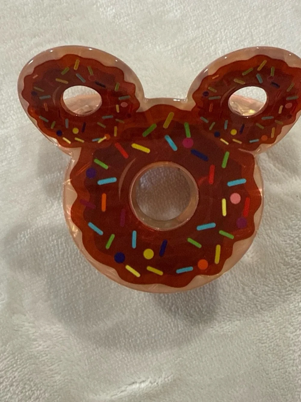 Disney-inspired Mickey donut hair claw clip